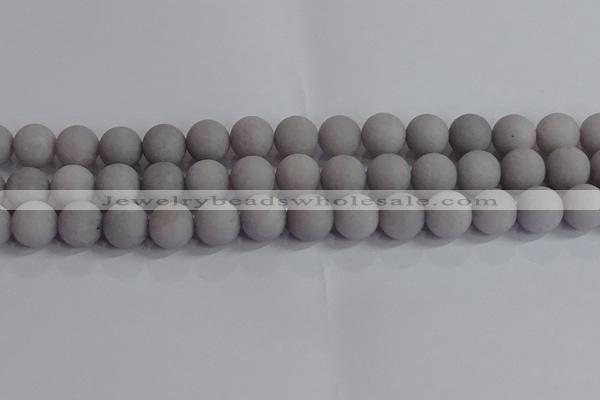 CCN2584 15.5 inches 12mm round matte candy jade beads wholesale