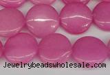 CCN2600 15.5 inches 18mm flat round candy jade beads wholesale