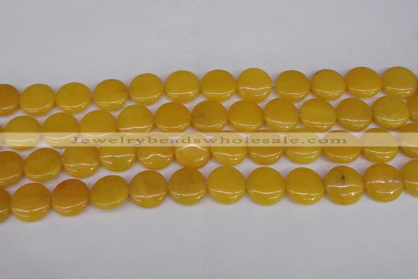 CCN2607 15.5 inches 18mm flat round candy jade beads wholesale