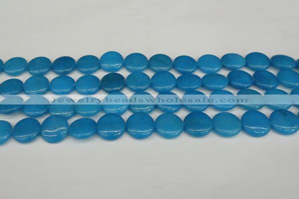 CCN2608 15.5 inches 18mm flat round candy jade beads wholesale