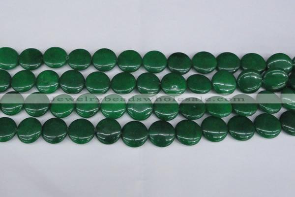 CCN2610 15.5 inches 18mm flat round candy jade beads wholesale