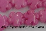 CCN2660 15.5 inches 16mm carved flower candy jade beads wholesale