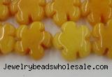 CCN2663 15.5 inches 16mm carved flower candy jade beads wholesale