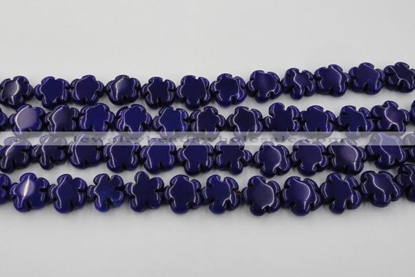 CCN2665 15.5 inches 16mm carved flower candy jade beads wholesale