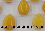 CCN2678 Top-drilled 13*18mm flat teardrop candy jade beads