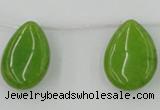 CCN2702 Top-drilled 18*25mm flat teardrop candy jade beads