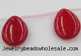 CCN2706 Top-drilled 18*25mm flat teardrop candy jade beads