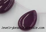 CCN2708 Top-drilled 18*25mm flat teardrop candy jade beads