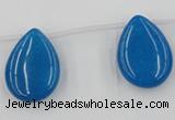 CCN2710 Top-drilled 18*25mm flat teardrop candy jade beads