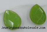 CCN2721 Top-drilled 18*25mm briolette candy jade beads wholesale