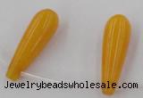 CCN2735 Top-drilled 10*30mm teardrop candy jade beads wholesale