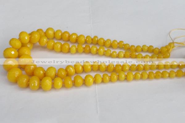 CCN2751 15.5 inches 5*8mm - 12*16mm faceted rondelle candy jade beads