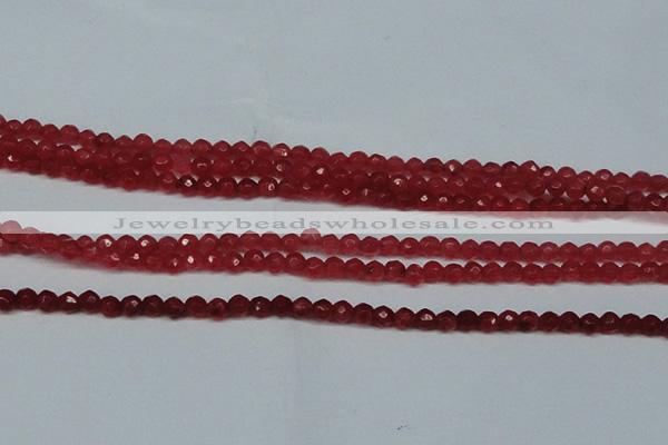 CCN2812 15.5 inches 3mm tiny faceted round candy jade beads