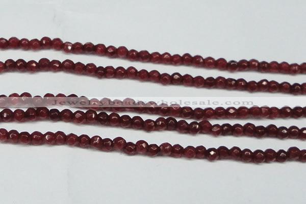 CCN2813 15.5 inches 3mm tiny faceted round candy jade beads