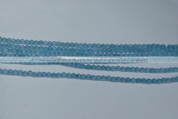 CCN2814 15.5 inches 3mm tiny faceted round candy jade beads