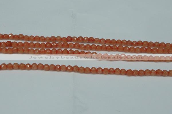 CCN2820 15.5 inches 4mm tiny faceted round candy jade beads