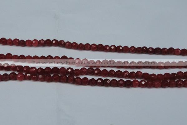 CCN2821 15.5 inches 4mm tiny faceted round candy jade beads