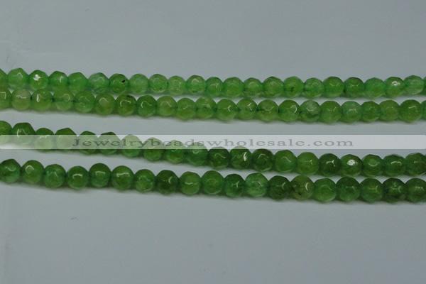 CCN2834 15.5 inches 5mm faceted round candy jade beads