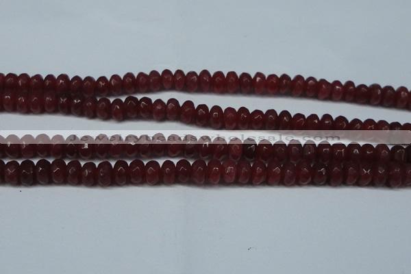 CCN2850 15.5 inches 2*4mm faceted rondelle candy jade beads