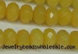 CCN2873 15.5 inches 5*8mm faceted rondelle candy jade beads