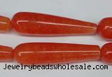 CCN2880 15.5 inches 10*40mm teardrop candy jade beads