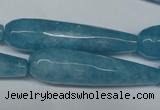 CCN2893 15.5 inches 10*40mm faceted teardrop candy jade beads