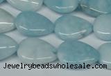 CCN2945 15.5 inches 13*18mm flat teardrop candy jade beads