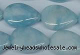 CCN2947 15.5 inches 18*25mm flat teardrop candy jade beads