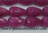 CCN3001 15.5 inches 10*15mm faceted teardrop candy jade beads