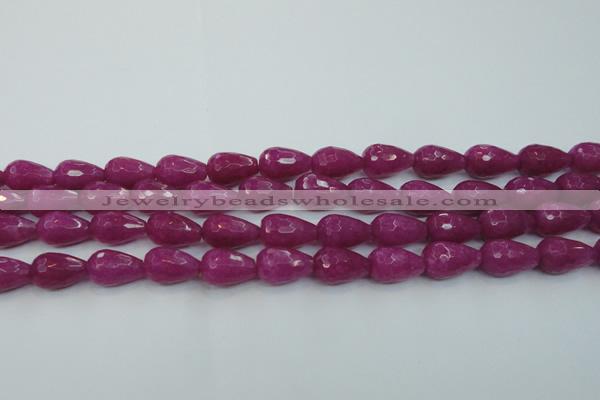 CCN3001 15.5 inches 10*15mm faceted teardrop candy jade beads