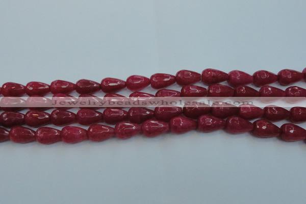 CCN3002 15.5 inches 10*15mm faceted teardrop candy jade beads