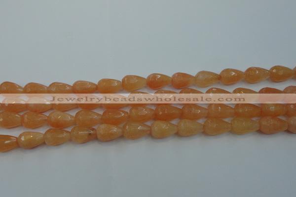 CCN3005 15.5 inches 10*15mm faceted teardrop candy jade beads