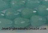 CCN3008 15.5 inches 10*15mm faceted teardrop candy jade beads