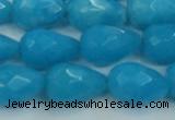 CCN3009 15.5 inches 10*15mm faceted teardrop candy jade beads