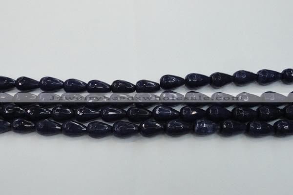 CCN3015 15.5 inches 10*15mm faceted teardrop candy jade beads