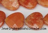 CCN357 15.5 inches 20*20mm faceted heart candy jade beads wholesale