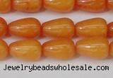 CCN3750 15.5 inches 8*12mm teardrop candy jade beads wholesale