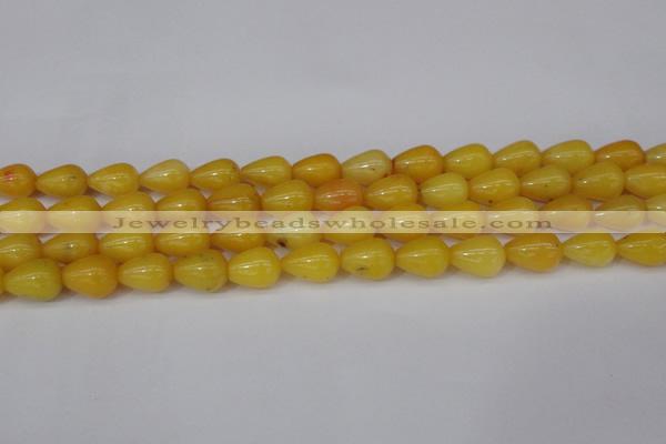 CCN3760 15.5 inches 10*14mm teardrop candy jade beads wholesale