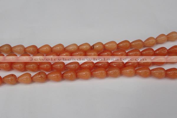 CCN3761 15.5 inches 10*14mm teardrop candy jade beads wholesale