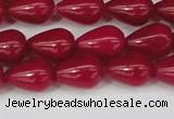 CCN3763 15.5 inches 10*14mm teardrop candy jade beads wholesale