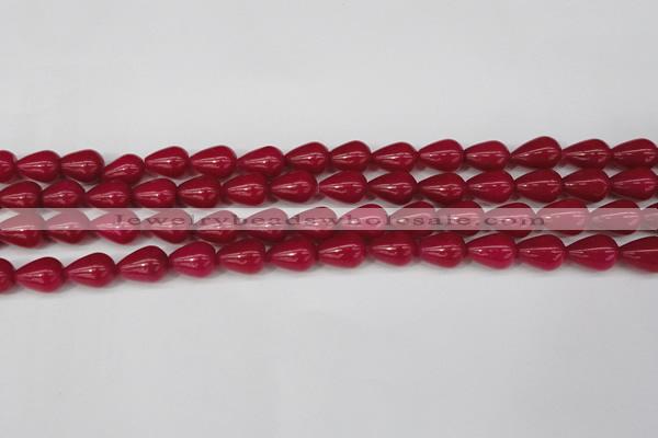 CCN3763 15.5 inches 10*14mm teardrop candy jade beads wholesale