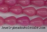 CCN3765 15.5 inches 10*14mm teardrop candy jade beads wholesale