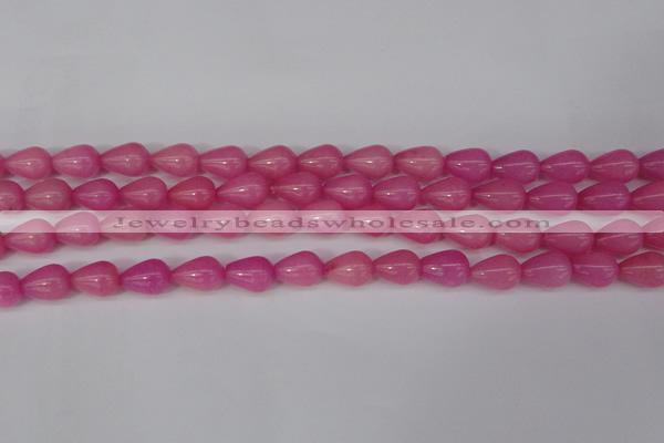 CCN3765 15.5 inches 10*14mm teardrop candy jade beads wholesale