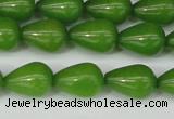 CCN3769 15.5 inches 10*14mm teardrop candy jade beads wholesale