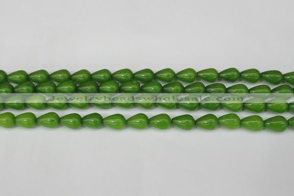 CCN3769 15.5 inches 10*14mm teardrop candy jade beads wholesale