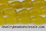 CCN3775 15.5 inches 8*12mm faceted teardrop candy jade beads