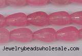 CCN3776 15.5 inches 8*12mm faceted teardrop candy jade beads