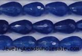 CCN3783 15.5 inches 8*12mm faceted teardrop candy jade beads