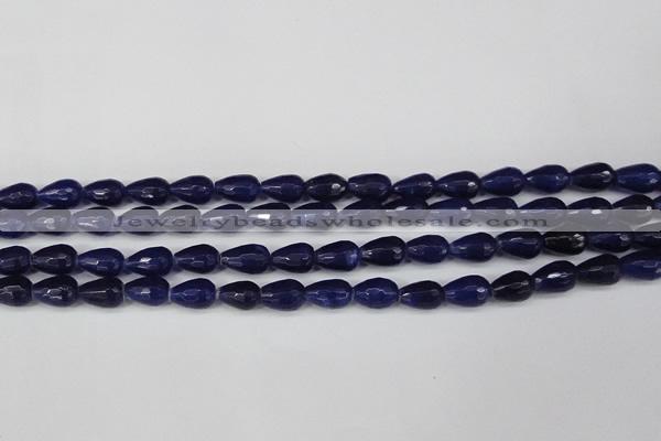 CCN3784 15.5 inches 8*12mm faceted teardrop candy jade beads