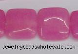 CCN3802 15.5 inches 20*20mm square candy jade beads wholesale